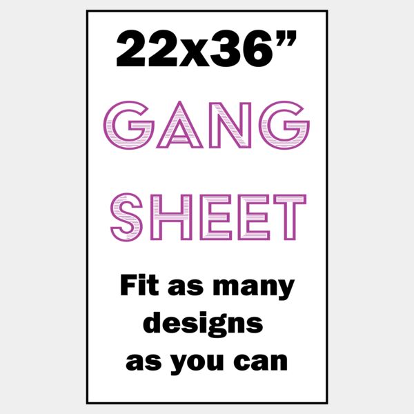 Full Color DTF Gang Sheet 22x36" Thumbnail