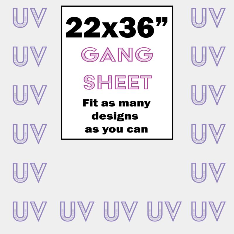 UV DTF Gang Sheet 22x36" Thumbnail