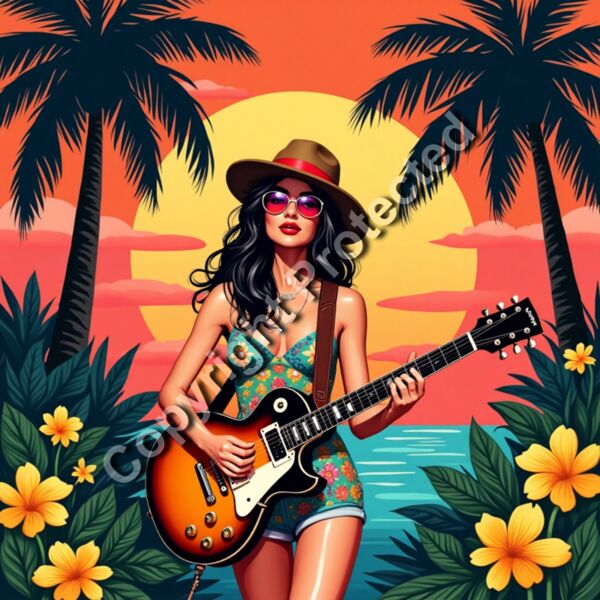 Sun-soaked 60s-style beauty shredding DTF Thumbnail